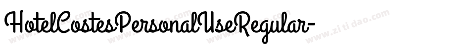 HotelCostesPersonalUseRegular-EjPn字体转换