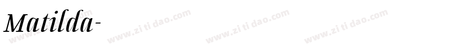 Matilda字体转换