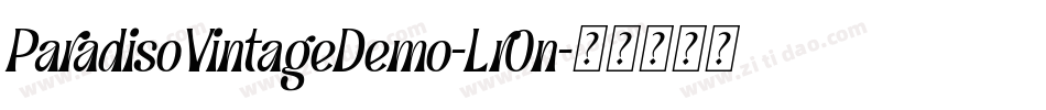 ParadisoVintageDemo-Lr0n字体转换