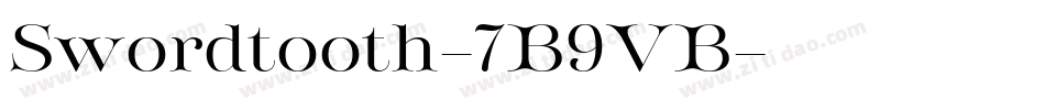 Swordtooth-7B9VB字体转换