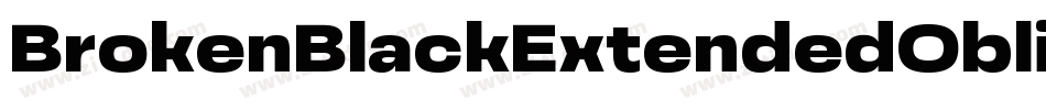 BrokenBlackExtendedOblique-oGm0字体转换