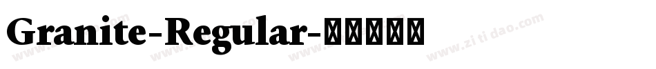 Granite-Regular字体转换