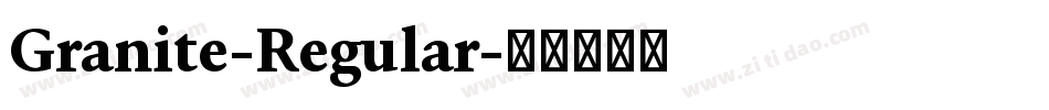 Granite-Regular字体转换