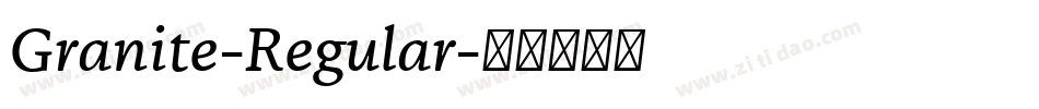 Granite-Regular字体转换