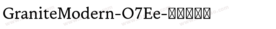 GraniteModern-O7Ee字体转换