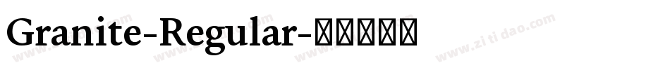 Granite-Regular字体转换