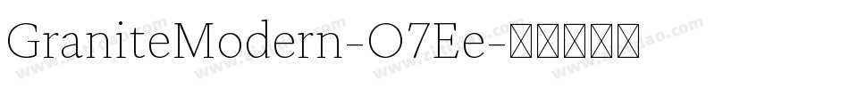 GraniteModern-O7Ee字体转换