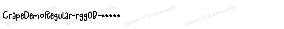 GrapeDemoRegular-rgg0B字体转换