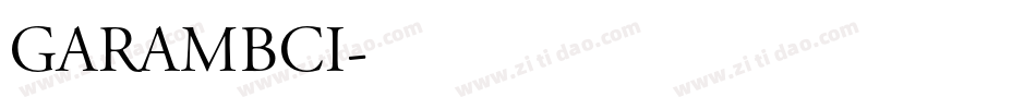 Garambci字体转换