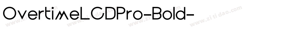 OvertimeLCDPro-Bold字体转换