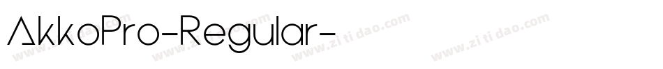 AkkoPro-Regular字体转换