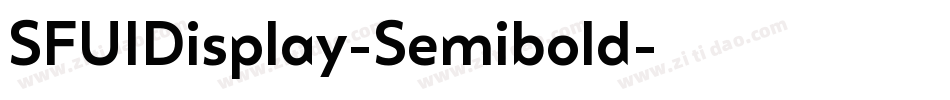 SFUIDisplay-Semibold字体转换