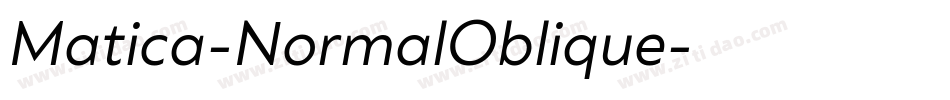 Matica-NormalOblique字体转换