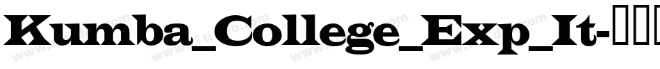 Kumba_College_Exp_It字体转换