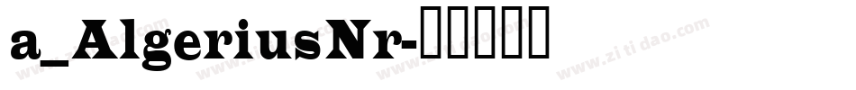 a_AlgeriusNr字体转换