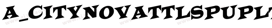 a_CityNovaTtlSpUpLt字体转换