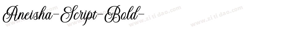 Aneisha-Script-Bold字体转换