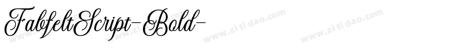 FabfeltScript-Bold字体转换