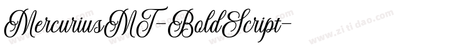 MercuriusMT-BoldScript字体转换
