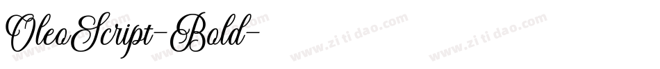 OleoScript-Bold字体转换