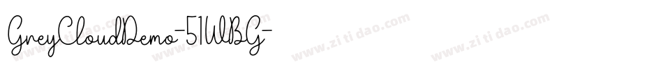 GreyCloudDemo-51WBG字体转换