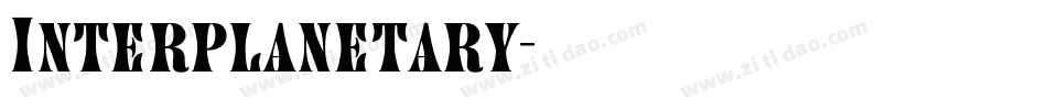 Interplanetary字体转换