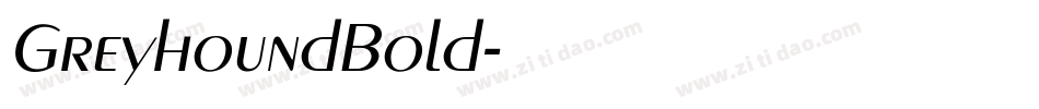 GreyhoundBold字体转换