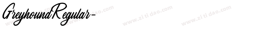 GreyhoundRegular字体转换