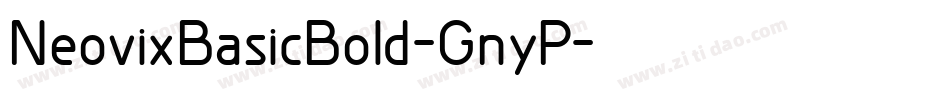 NeovixBasicBold-GnyP字体转换