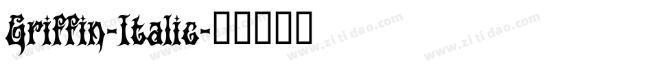 Griffin-Italic字体转换