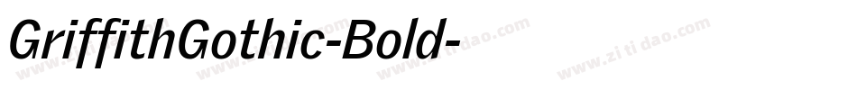 GriffithGothic-Bold字体转换
