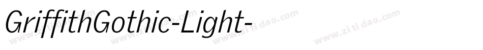 GriffithGothic-Light字体转换