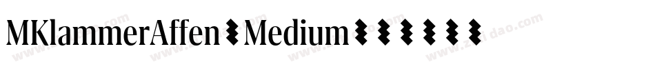 MKlammerAffen-Medium字体转换