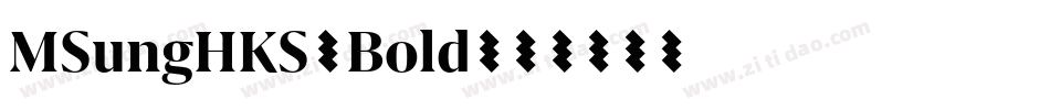 MSungHKS-Bold字体转换