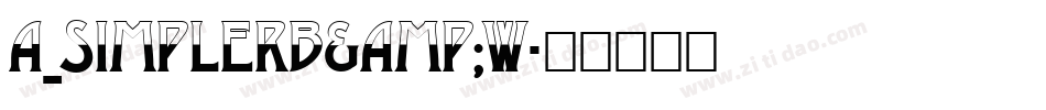 a_SimplerB&W字体转换