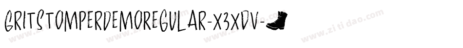 GritstomperDemoRegular-x3xdV字体转换