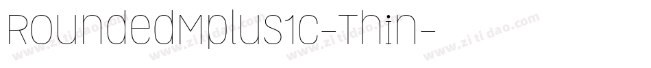 RoundedMplus1c-Thin字体转换