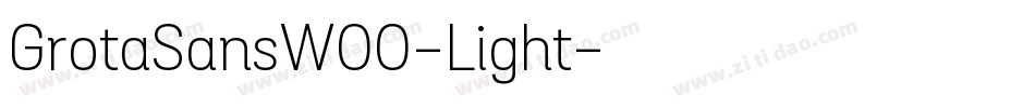 GrotaSansW00-Light字体转换