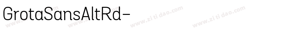 GrotaSansAltRd字体转换