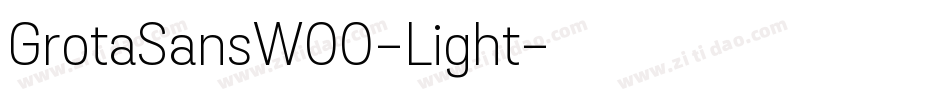 GrotaSansW00-Light字体转换