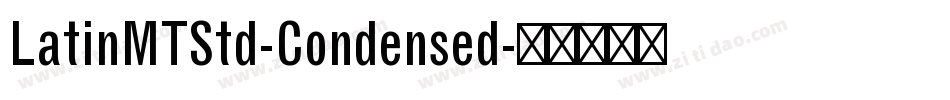 LatinMTStd-Condensed字体转换