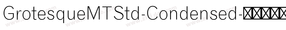 GrotesqueMTStd-Condensed字体转换