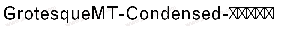GrotesqueMT-Condensed字体转换