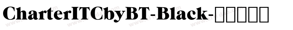 CharterITCbyBT-Black字体转换