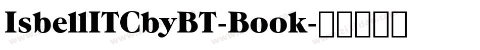 IsbellITCbyBT-Book字体转换