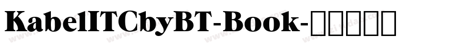 KabelITCbyBT-Book字体转换