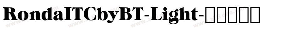 RondaITCbyBT-Light字体转换