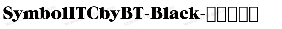 SymbolITCbyBT-Black字体转换