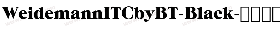 WeidemannITCbyBT-Black字体转换