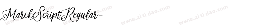 MarckScriptRegular字体转换
